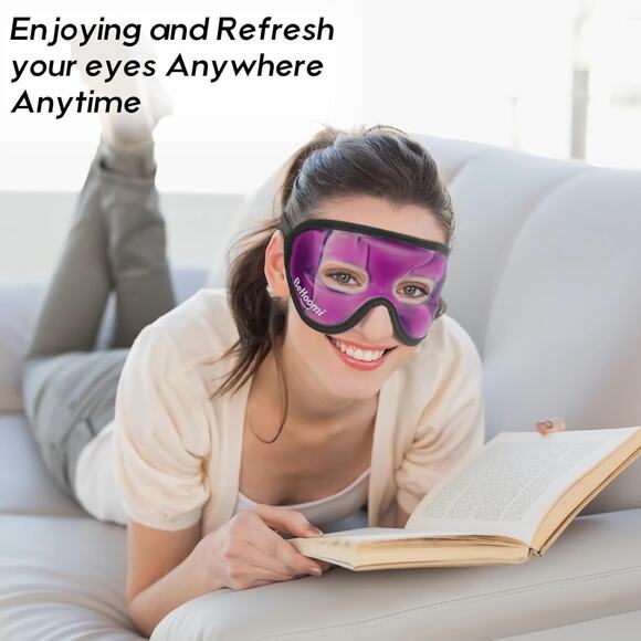 Cooling Eye Mask with Holes – Reusable Gel Ice Pack for Puffy Eyes & Headache - Picture 5 of 6